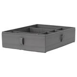 SKUBB Box with compartments, dark gray, 17 ¼x13 ½x4 ¼ "