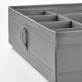 SKUBB Box with compartments, dark gray, 17 ¼x13 ½x4 ¼ "