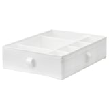 SKUBB Box with compartments, white, 17 ¼x13 ½x4 ¼ "