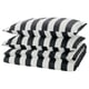 SLÅNHÖSTMAL Duvet cover and pillowcase(s), black/white/striped, Full/Queen (Double/Queen)