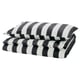 SLÅNHÖSTMAL Duvet cover and pillowcase(s), black/white/striped, Twin