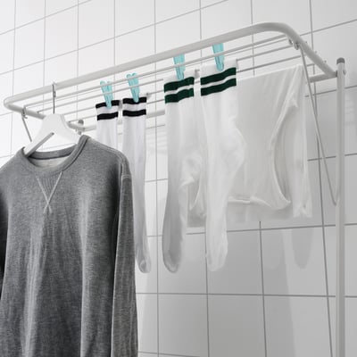 SLIBB Drying rack, 2 tiers, gray, 30 ¾x18x72 ¾ "