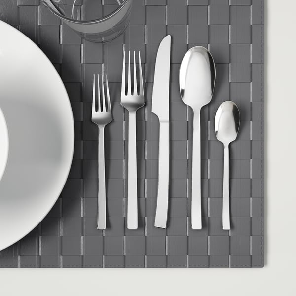 SMAKGLAD 20-piece cutlery set, stainless steel