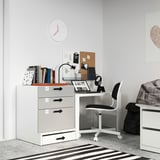 SMÅSTAD / UPPFÖRA 3-drawer chest, white/gray, 23 5/8x25 5/8x29 7/8 "