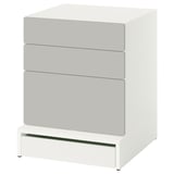 SMÅSTAD / UPPFÖRA 3-drawer chest, white/gray, 23 5/8x25 5/8x29 7/8 "
