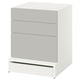 SMÅSTAD / UPPFÖRA 3-drawer chest, white/gray, 23 5/8x25 5/8x29 7/8 "