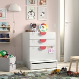 SMÅSTAD / UPPFÖRA 3-drawer chest, white/white, 23 5/8x25 5/8x29 7/8 "
