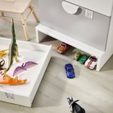 SMÅSTAD / UPPFÖRA 6-drawer chest, white/gray, 23 5/8x25 5/8x53 1/2 "