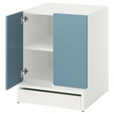 SMÅSTAD / UPPFÖRA Cabinet, white blue/with 1 shelf, 23 5/8x25 5/8x29 7/8 "