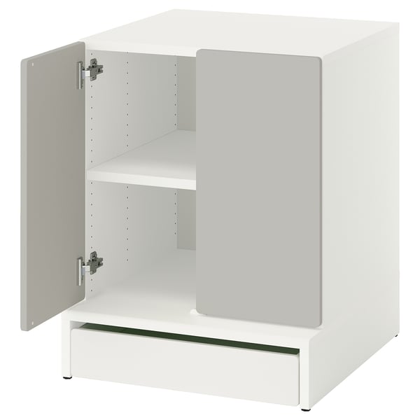 SMÅSTAD / UPPFÖRA Cabinet, white gray/with 1 shelf, 23 5/8x25 5/8x29 7/8 "
