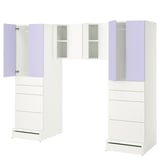 SMÅSTAD / UPPFÖRA Storage combination, white/lilac, 94 1/2x25 5/8x77 1/8 "