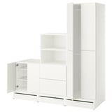 SMÅSTAD / UPPFÖRA Storage combination, white/white, 70 7/8x25 5/8x77 1/8 "