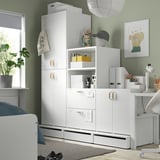 SMÅSTAD / UPPFÖRA Storage combination, white/white, 70 7/8x25 5/8x77 1/8 "