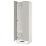 SMÅSTAD / UPPFÖRA Wardrobe, white/gray, 23 5/8x25 5/8x77 1/8 "