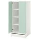 SMÅSTAD / UPPFÖRA Wardrobe, white light green/with 3 shelves, 23 5/8x25 5/8x53 1/2 "