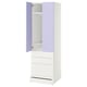 SMÅSTAD / UPPFÖRA Wardrobe, white lilac/with 3 drawers, 23 5/8x25 5/8x77 1/8 "