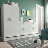 SMÅSTAD / UPPFÖRA Wardrobe, white white/with 2 chest of drawers, 70 7/8x25 5/8x53 1/2 "