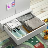 SMÅSTAD / UPPFÖRA Wardrobe, white white/with 2 clothes rails, 23 5/8x25 5/8x77 1/8 "