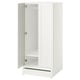 SMÅSTAD / UPPFÖRA Wardrobe, white white/with frame, 23 5/8x25 5/8x53 1/2 "