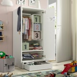 SMÅSTAD / UPPFÖRA Wardrobe, white/white, 23 5/8x25 5/8x53 1/2 "