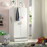 SMÅSTAD / UPPFÖRA Wardrobe, white/white, 23 5/8x25 5/8x53 1/2 "
