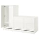 SMÅSTAD / UPPFÖRA Wardrobe, white with frame/with 2 chest of drawers, 70 7/8x25 5/8x53 1/2 "