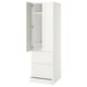 SMÅSTAD / UPPFÖRA Wardrobe, white with frame/with 2 drawers, 23 5/8x25 5/8x77 1/8 "