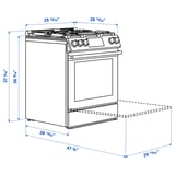 SNESSLINGE Range with gas cooktop, Stainless steel, 30 "
