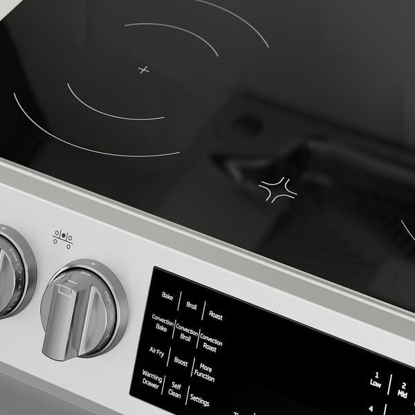SNESSLINGE Range with glass ceramic cooktop, Stainless steel, 30 "