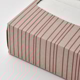 SNÖKRABBA Paper napkin, striped light brown/bright red, 6 ¼x12 ½ "