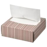 SNÖKRABBA Paper napkin, striped light brown/bright red, 6 ¼x12 ½ "