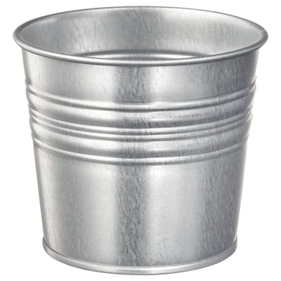 SOCKER Plant pot, indoor/outdoor/galvanized, 4 ¼ "