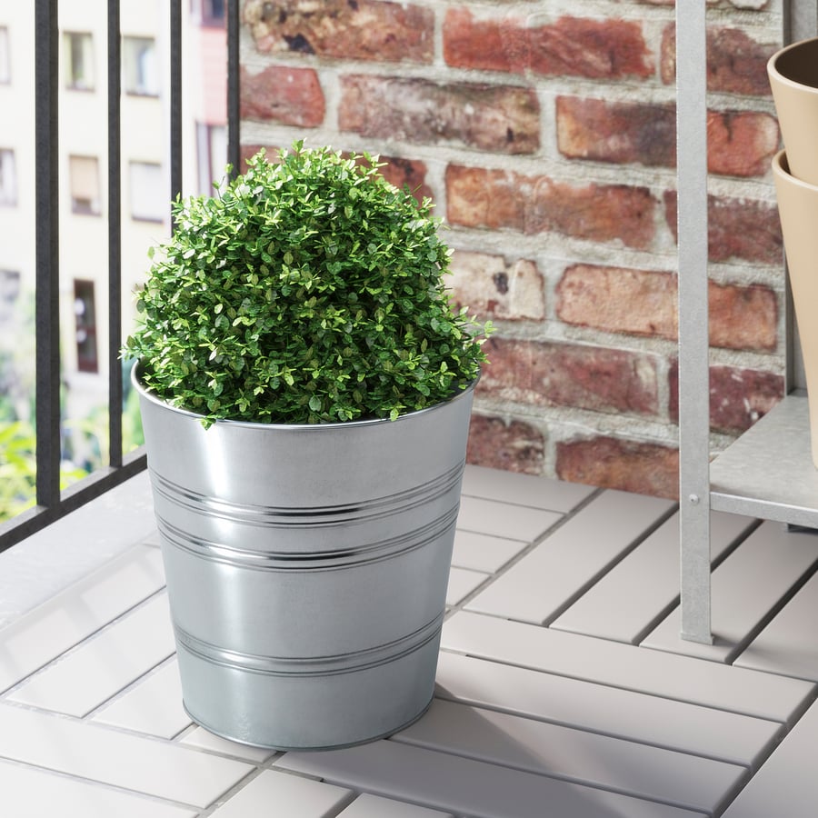 SOCKER plant pot, indoor/outdoor/galvanized, 24 cm (9 ½") IKEA CA