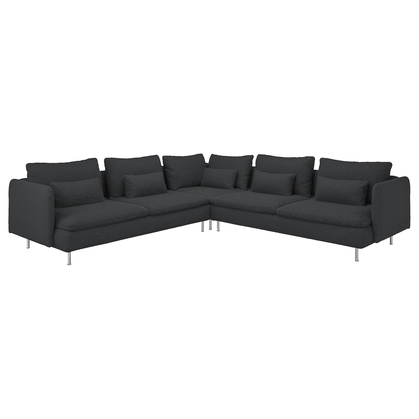 IKEA SÖDERHAMN コーナーソファ ダークグレー SÖDERHAMN sectional, 5-seat, Fridtuna dark gray - IKEA CA