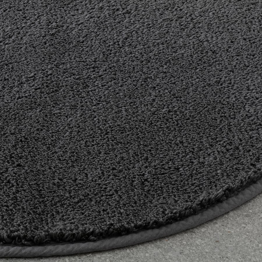 SÖDERSJÖN bath mat, dark gray/round, 55 cm (22") IKEA CA