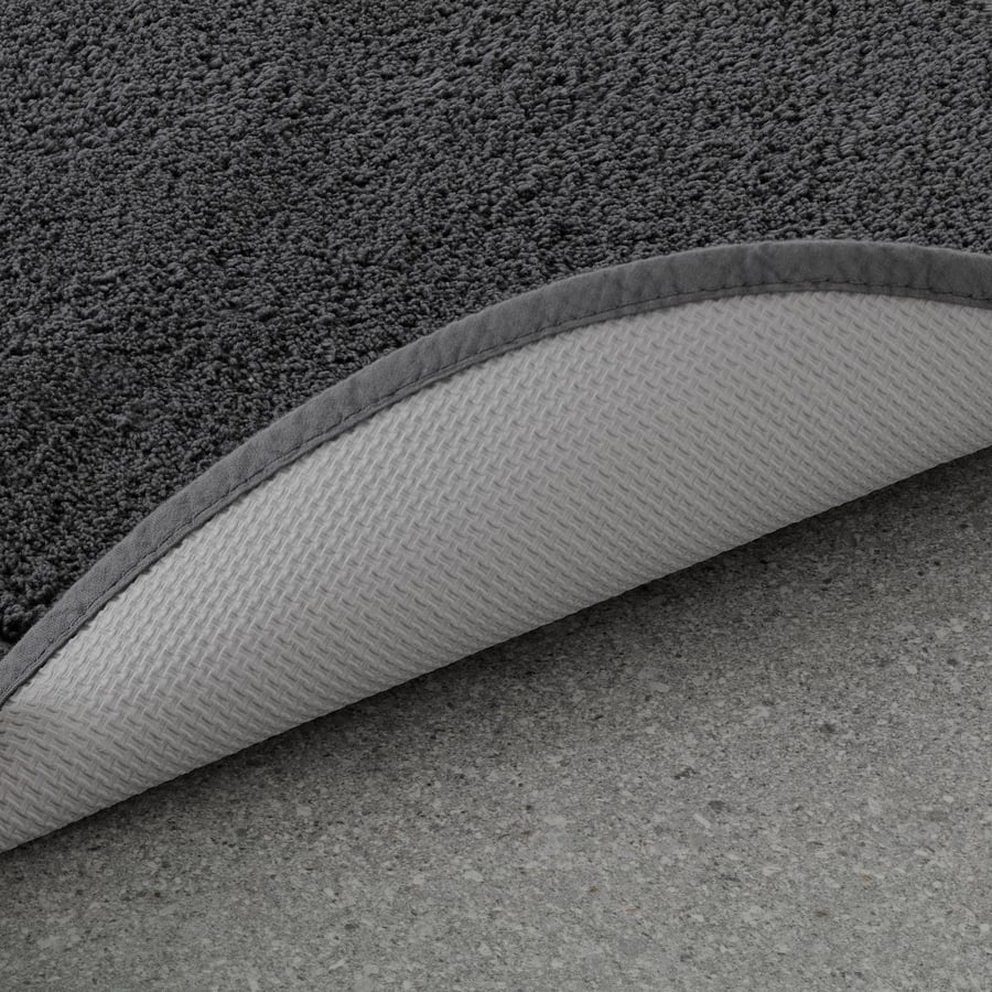 SÖDERSJÖN bath mat, dark gray/round, 55 cm (22") IKEA CA