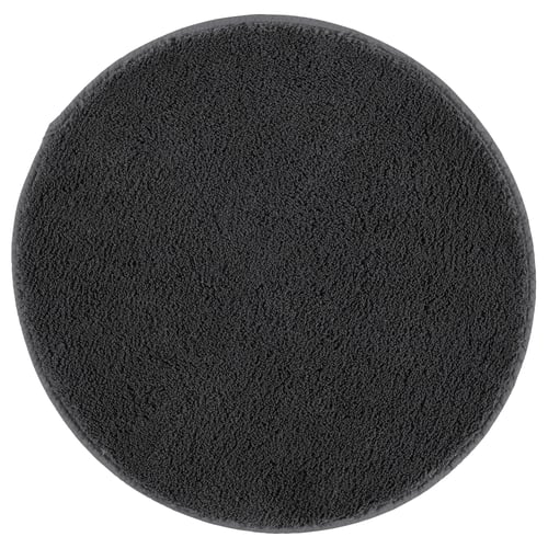 SÖDERSJÖN bath mat, dark gray/round, 55 cm (22") IKEA CA