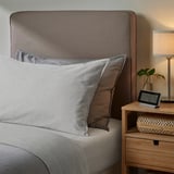 SOLFIBBLA Sheet set, gray white/stripe, Twin