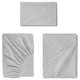 SOLFIBBLA Sheet set, gray white/stripe, Twin