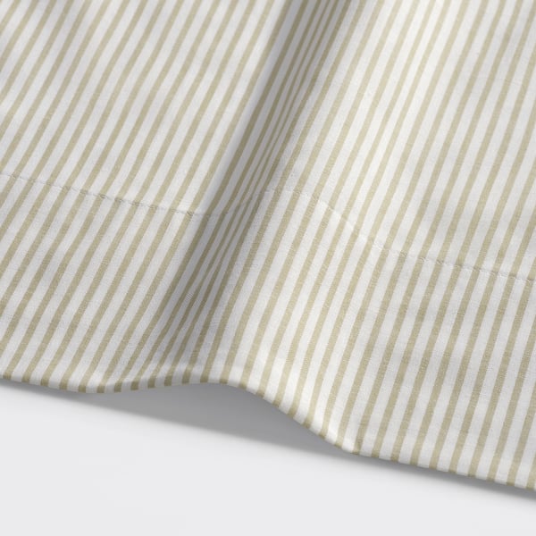 SOLFIBBLA Sheet set, white beige/stripe, Twin