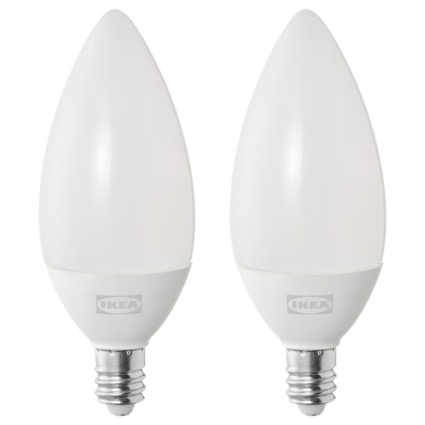 SOLHETTA LED bulb E12 250 lumen, chandelier/opal white