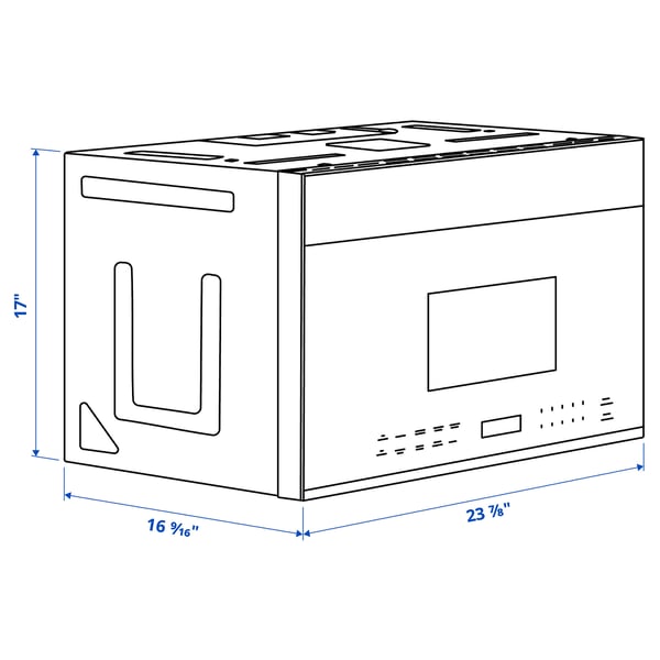 SOLNEBO Over the range microwave, Stainless steel, 24 "