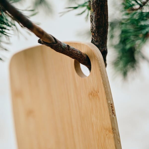 SOLUPPGÅNG Chopping board, bamboo, 13 ¾x9 "