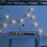 SOLVINDEN LED string light with 12 lights, battery operated/white