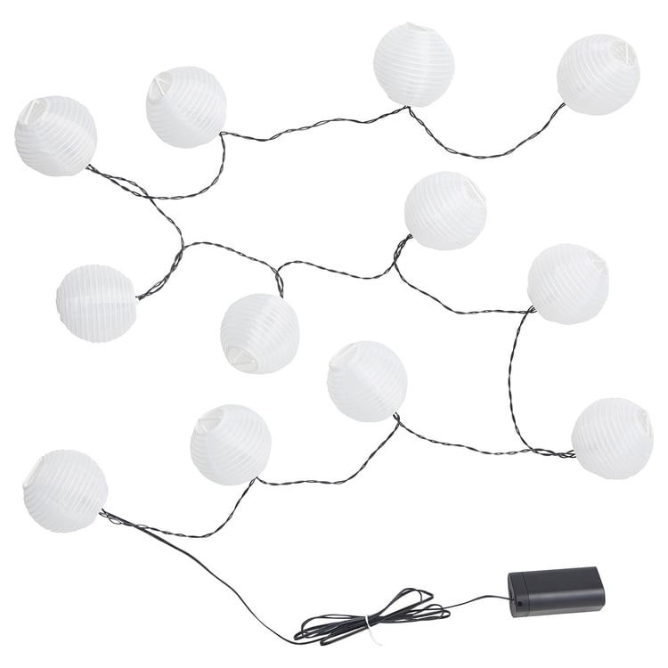 SOLVINDEN LED string light with 12 lights, outdoor/battery operated