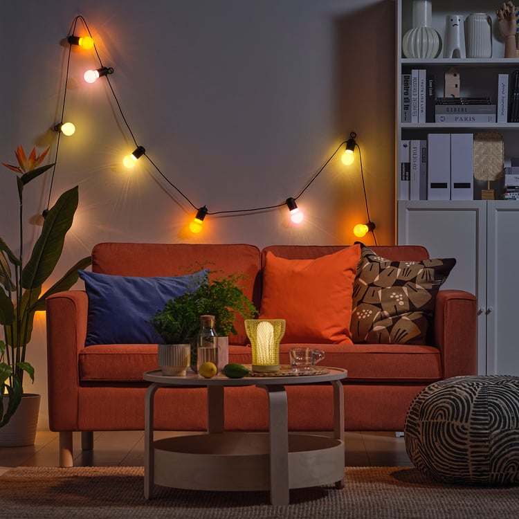 SOLVINDEN LED string light with 12 lights, outdoor/multicolor - IKEA CA