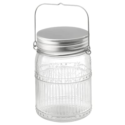 SOLVINDEN Table lamp/decoration, battery operated/jar clear, 6 "