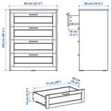 SONGESAND 4-drawer chest, brown, 32 1/4x40 1/2 "