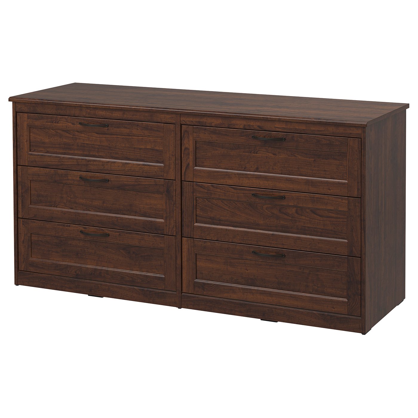 IKEA SONGESAND　チェスト（引き出し×6）, ブラウン SONGESAND 6-drawer chest, white, 82x126 cm (321/4x495/8
