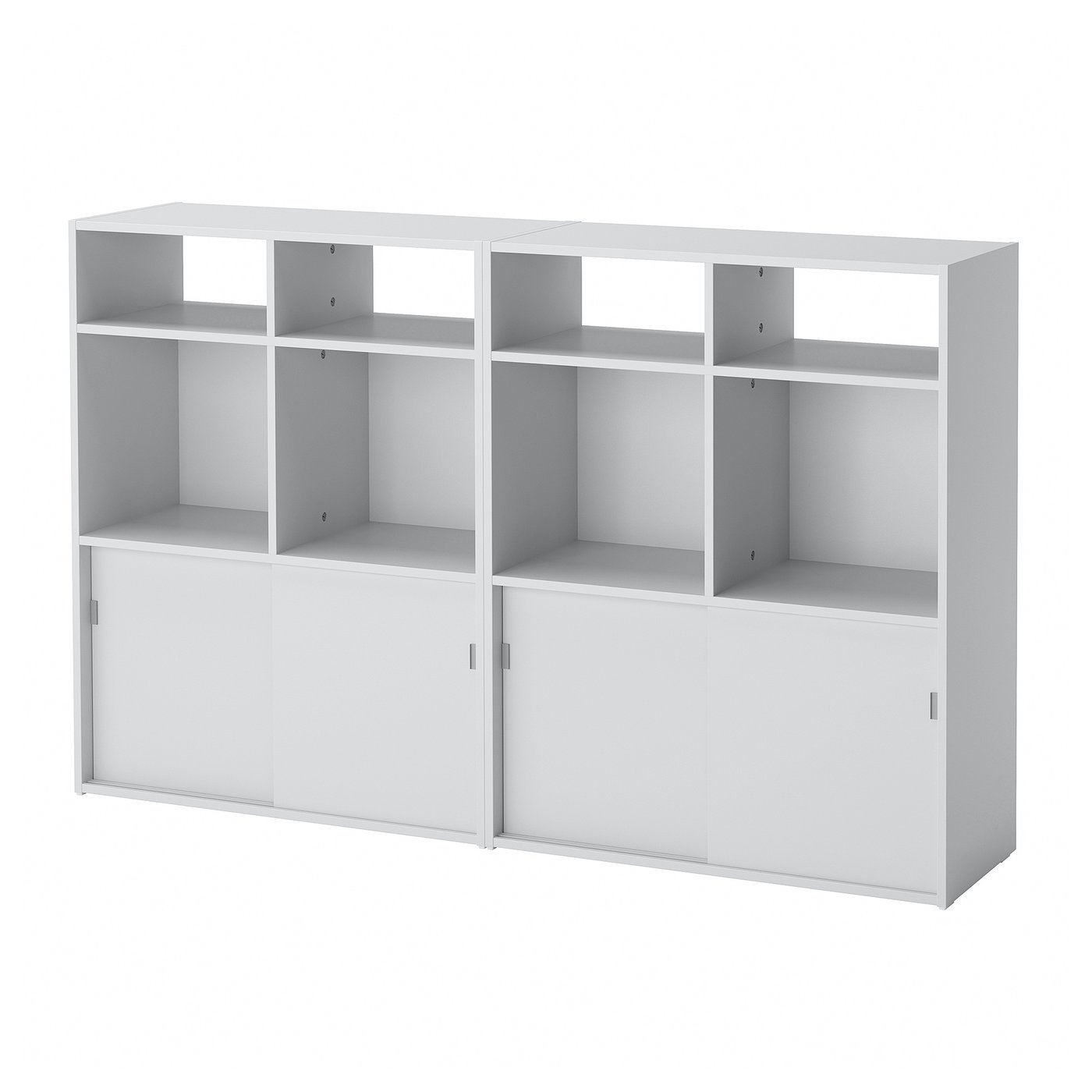 SPIKSMED storage combination, light gray, 155x32x96 cm (607/8x125